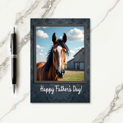 Rustic Fathers Day Horse Card