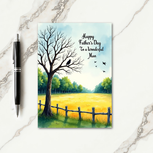 Rustic Fathers Day Landscape Card