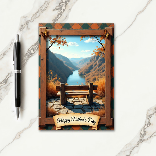 Rustic Fathers Day Mountain Card