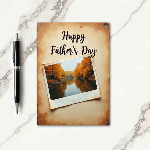 Rustic Fathers Day Photo Card