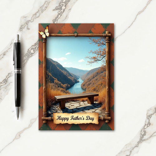 Rustic Fathers Day River Card