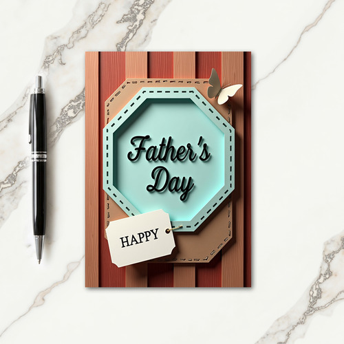 Rustic Fathers Day Scene Card