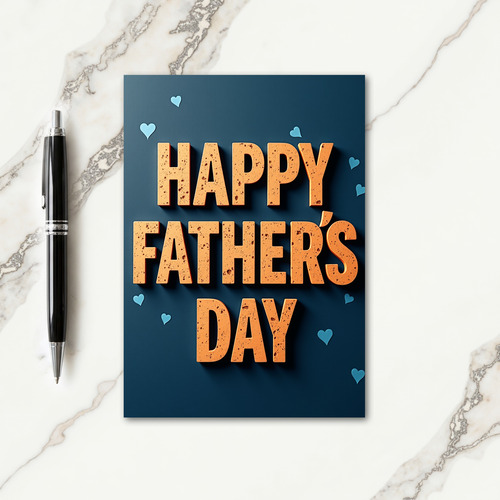 Rustic Fathers Day Type Card