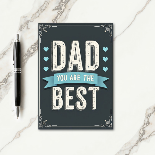Rustic Fathers Day Typography Card