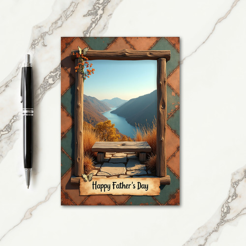 Rustic Fathers Day View Card