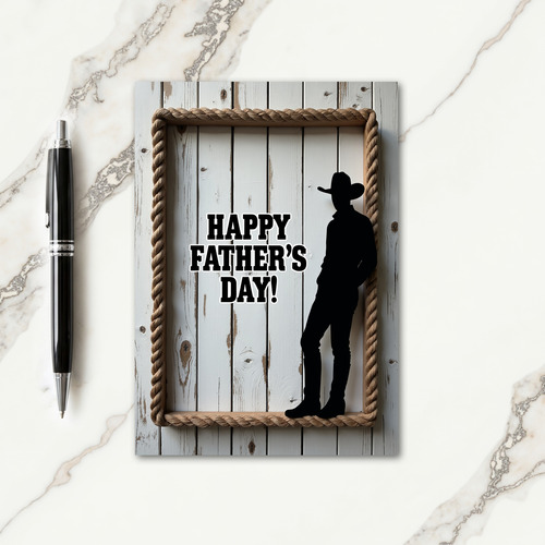 Rustic Fathers Day Wishes Card