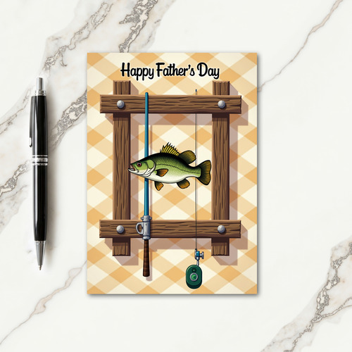 Rustic Fishing Fathers Day Card