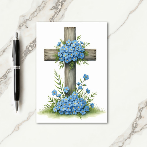 Rustic Floral Remembrance Card