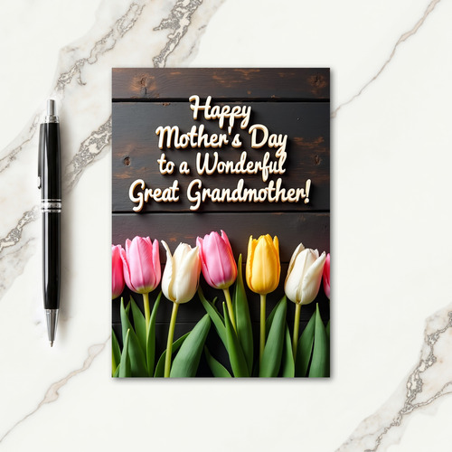 Rustic Floral Tribute Card