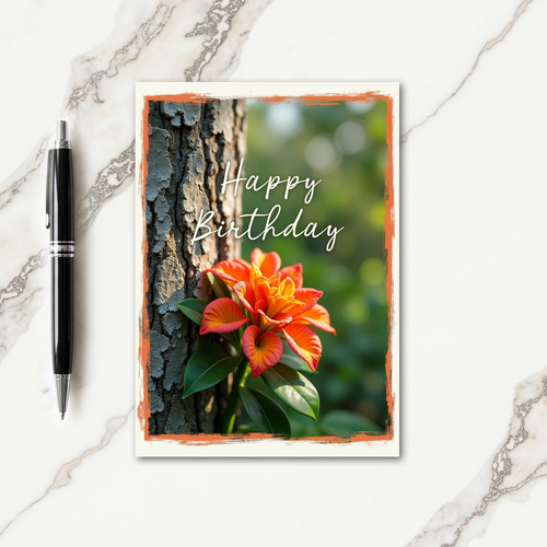 Rustic Frame Birthday Card