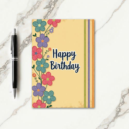 Rustic Happy Birthday Card