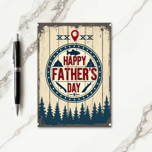 Rustic Happy Fathers Day Card