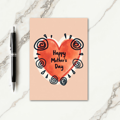 Rustic Heart Mothers Day Card