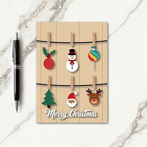 Rustic Holiday Display Card