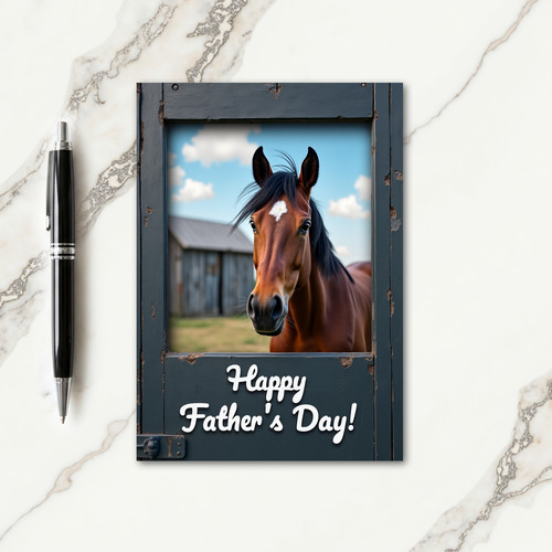 Rustic Horse Fathers Day Card
