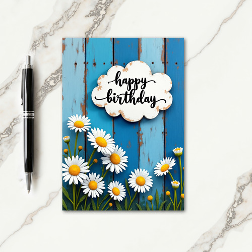 Rustic Joy Birthday Card