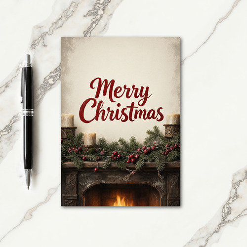 Rustic Kraft Paper Christmas Greeting Cards