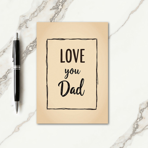 Rustic Love You Dad Card