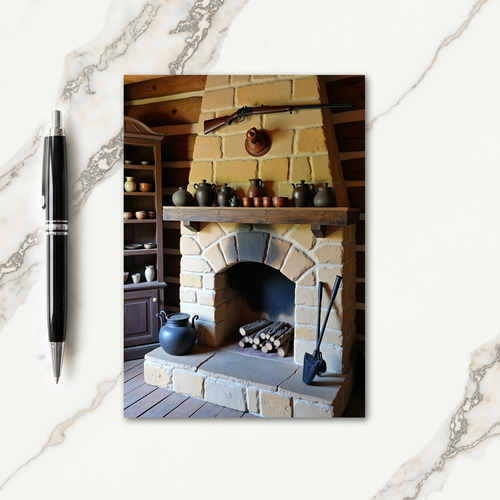 Rustic Mantel Christmas Card