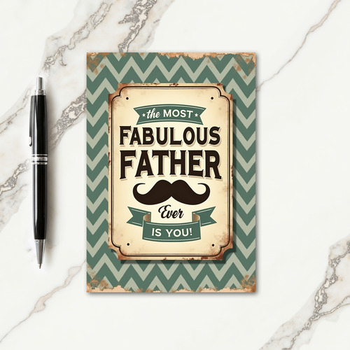 Rustic Most Ever Fathers Day Card