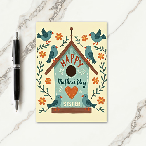 Rustic Mothers Day Bird Card