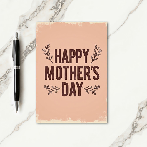 Rustic Mothers Day Design Card