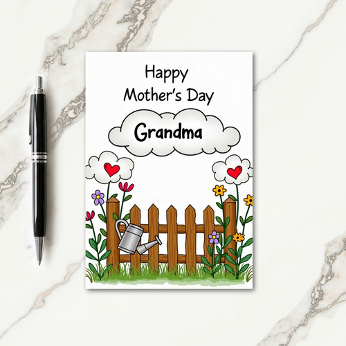 Rustic Mothers Day Fence Card