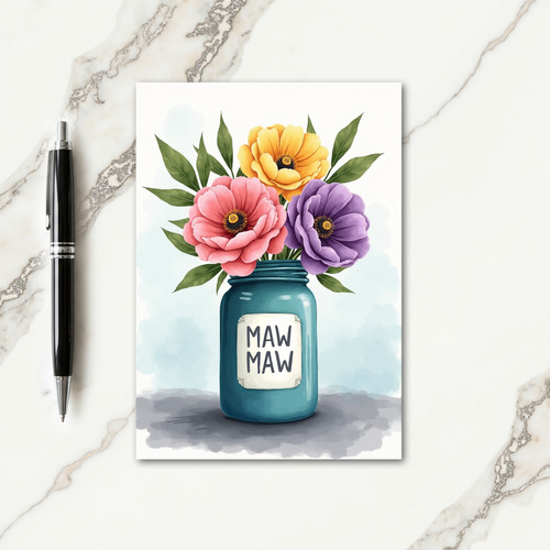 Rustic Mothers Day Floral Card