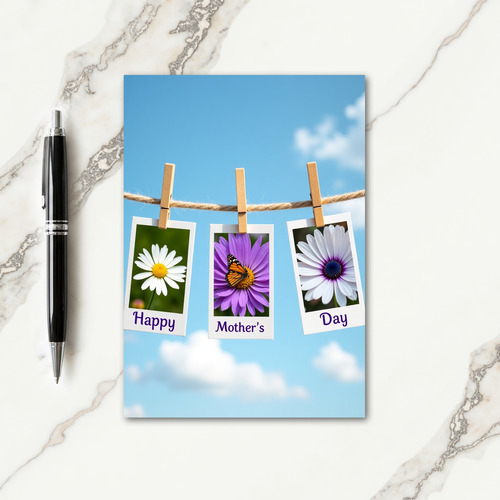 Rustic Mothers Day Flower Card