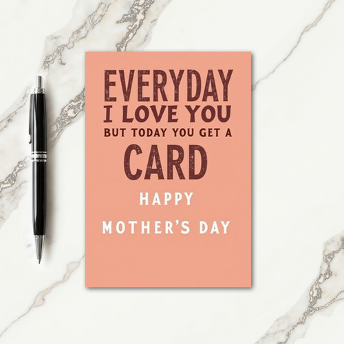 Rustic Mothers Day Message Card