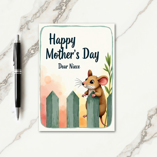 Rustic Mothers Day Niece Card