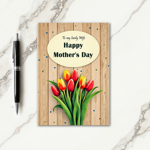 Rustic Mothers Day Planks Card