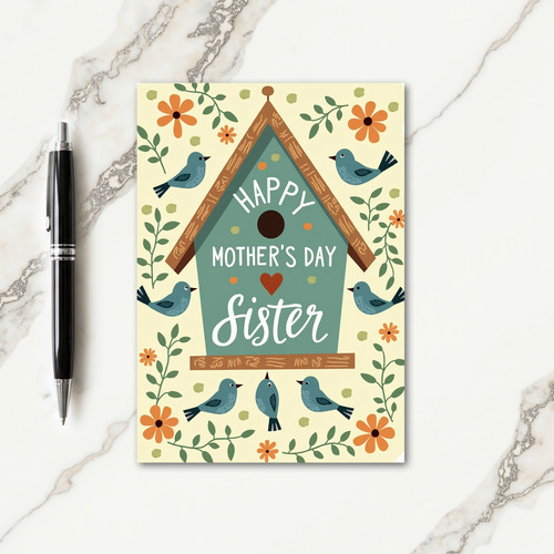 Rustic Mothers Day Sister Card