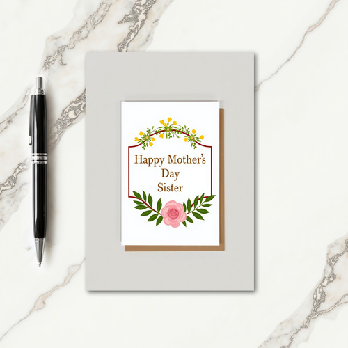 Rustic Mothers Day Sister Love Card