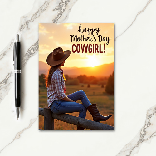 Rustic Mothers Day Sunset Card