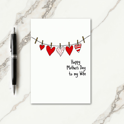 Rustic Mothers Day Wife Card