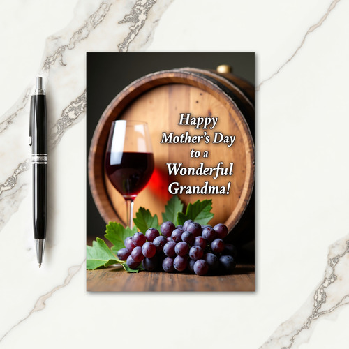 Rustic Mothers Day Wine Card