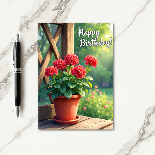Rustic Pot Birthday Card