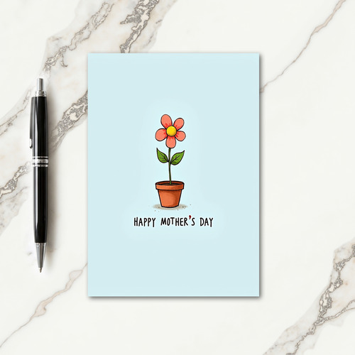 Rustic Pot Mothers Day Card