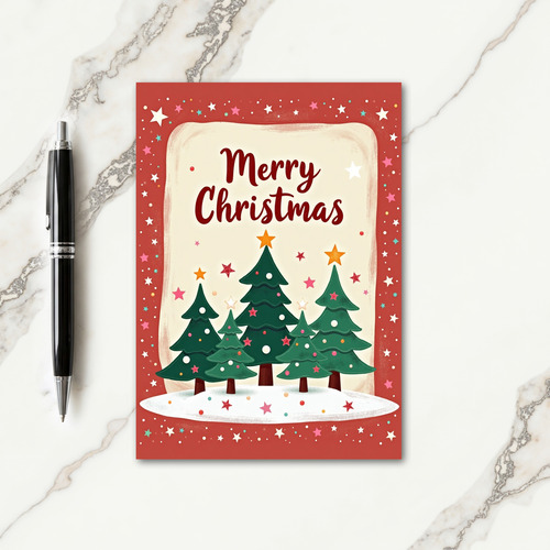 Rustic Script Christmas Card