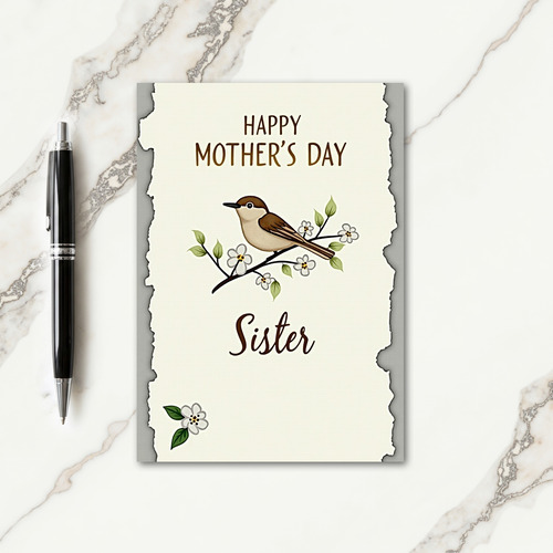 Rustic Sister Mothers Day Card