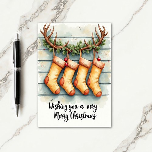 Rustic Stockings Art Card