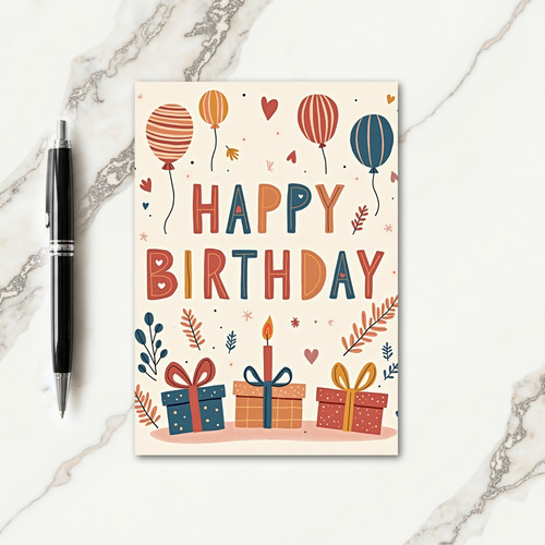 Rustic Textured Birthday Card