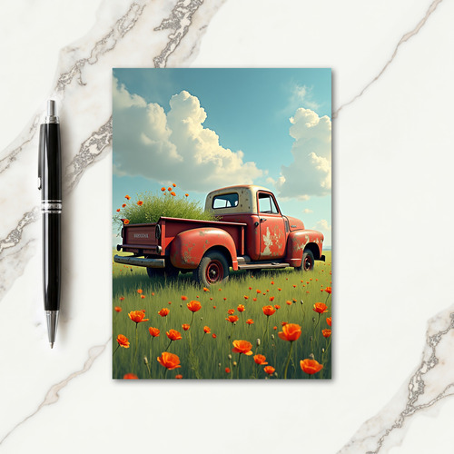 Rustic Truck Birthday Card