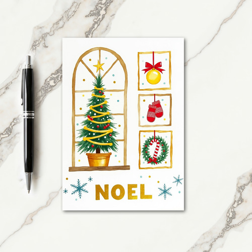 Rustic Window Evergreen Card thumbnail