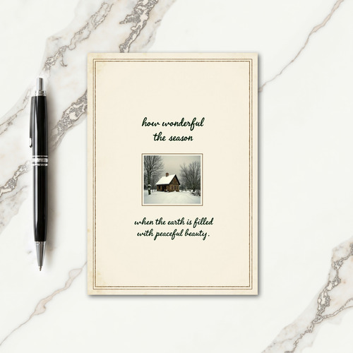 Rustic Winter Home Card