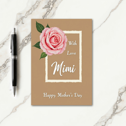 Rustic With Love Mothers Day Card