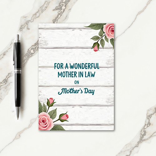 Rustic Wonderful Mothers Card