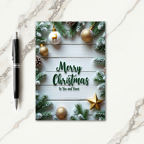 Rustic Wood Christmas Card