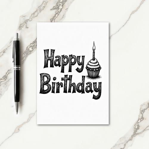 Rustic Wood Grain Birthday Card